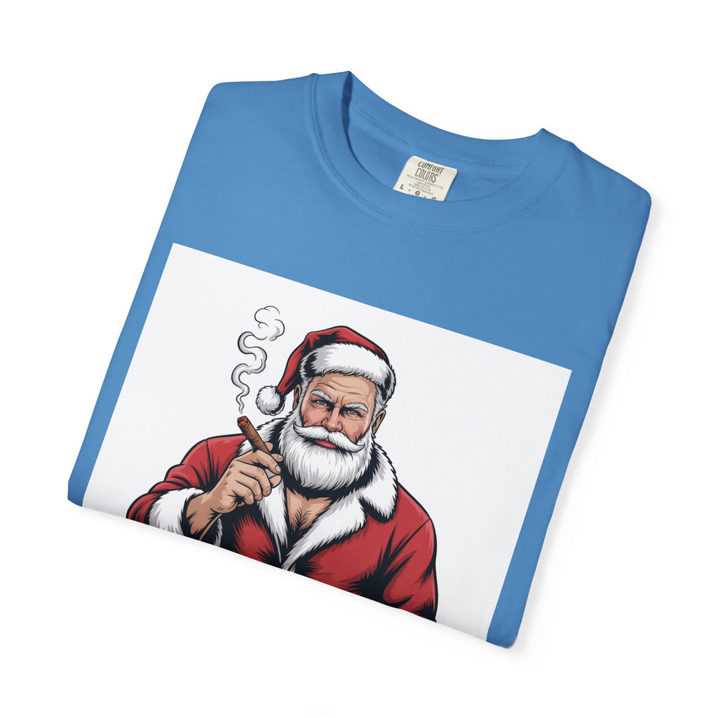Funny Manly Santa Christmas T-Shirt — Men’s Holiday Tee