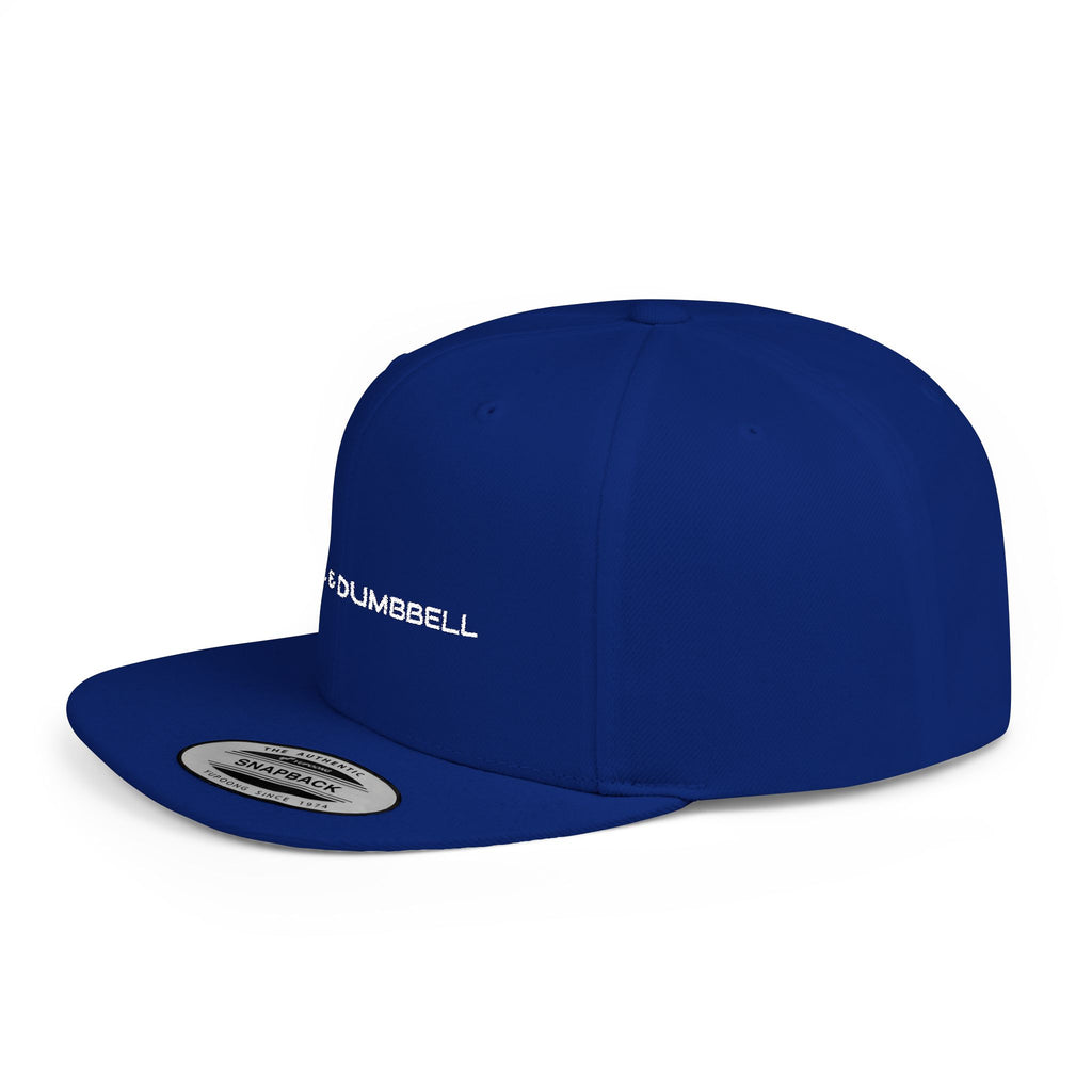 Diesel & Dumbbell Flat Bill Snapback — Men's Stylish Trucker Hat