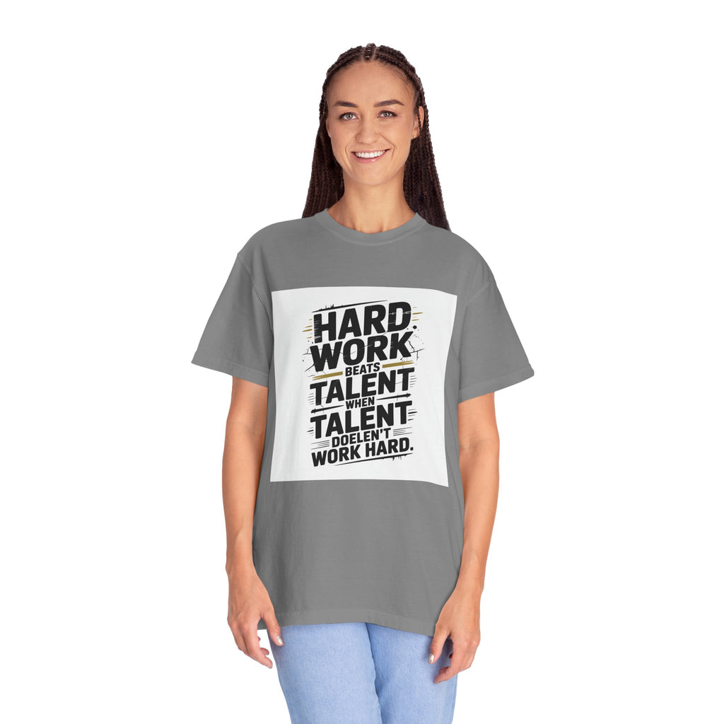 Motivational "Hard Work Beats Talent" T-Shirt
