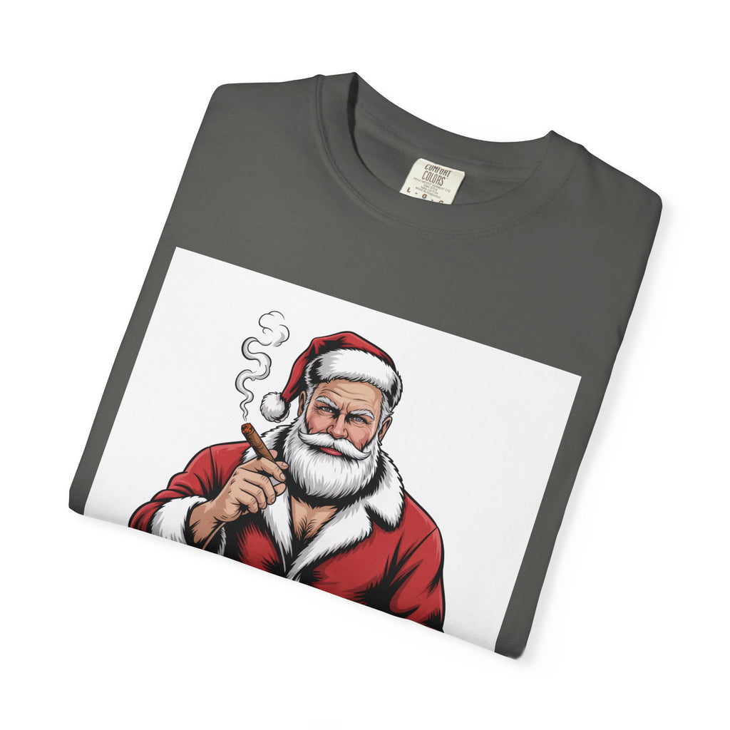 Funny Manly Santa Christmas T-Shirt — Men’s Holiday Tee