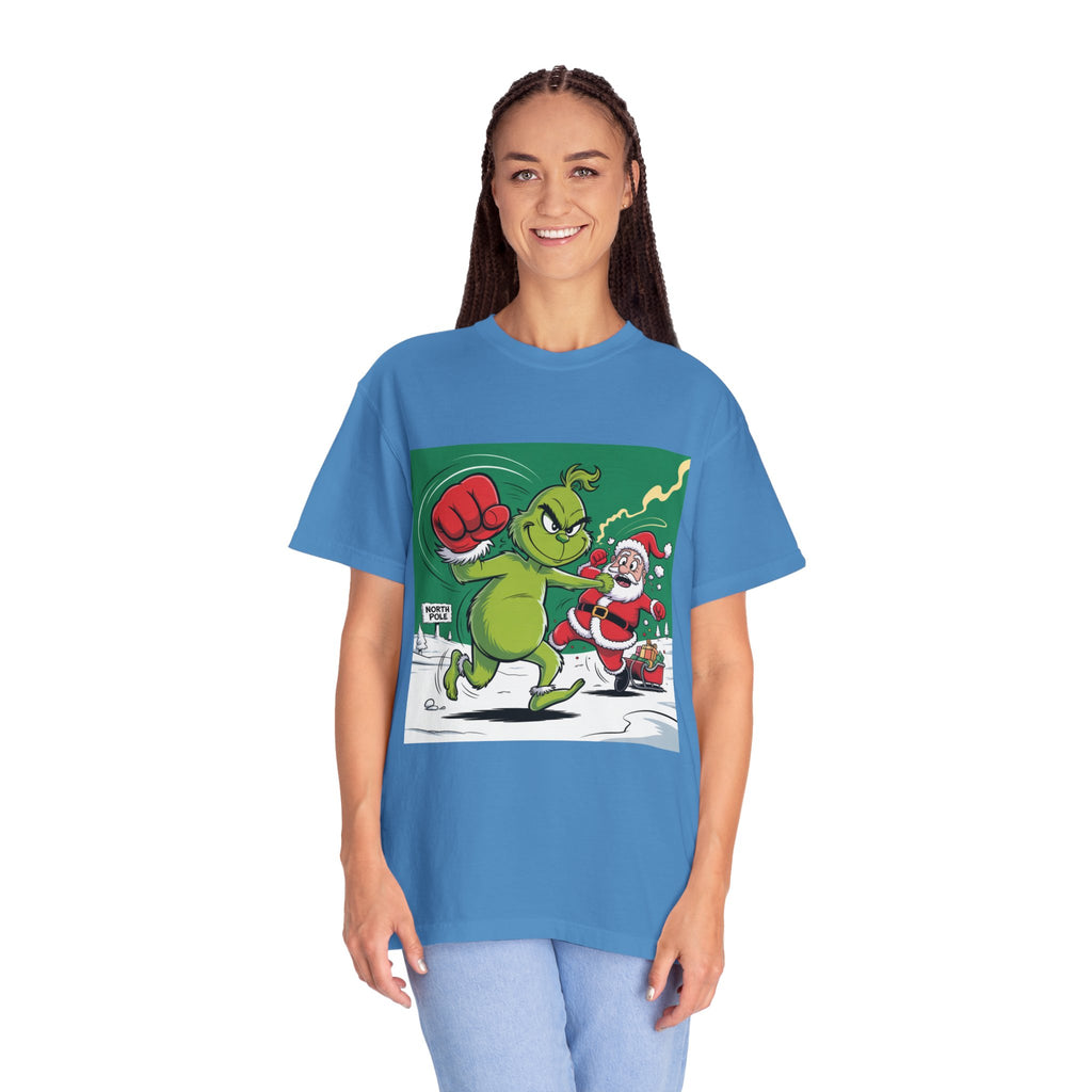 Funny Grinch Santa Christmas T-Shirt — Holiday Gift for Men & Women