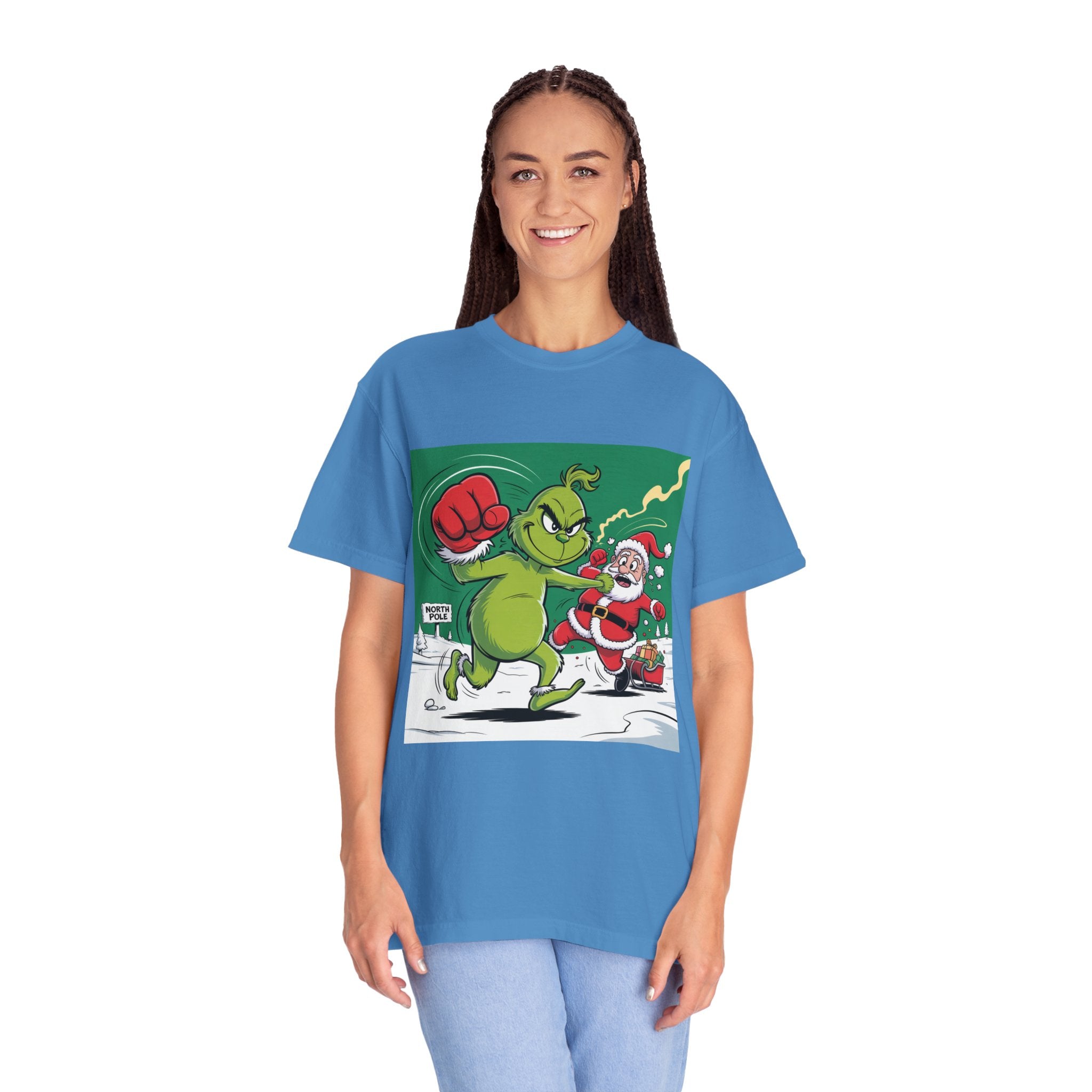 Funny Grinch Santa Christmas T-Shirt — Holiday Gift for Men & Women