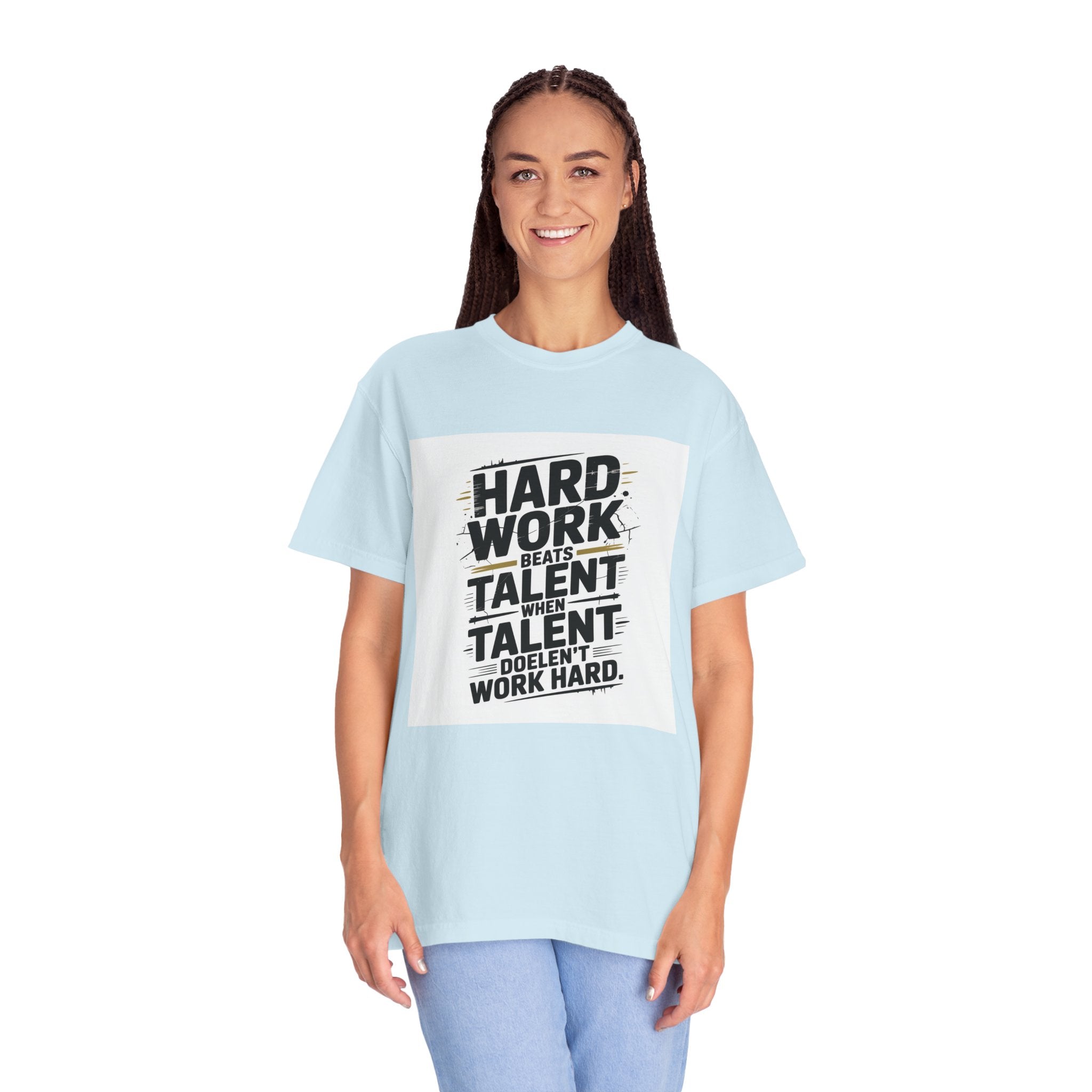 Motivational "Hard Work Beats Talent" T-Shirt