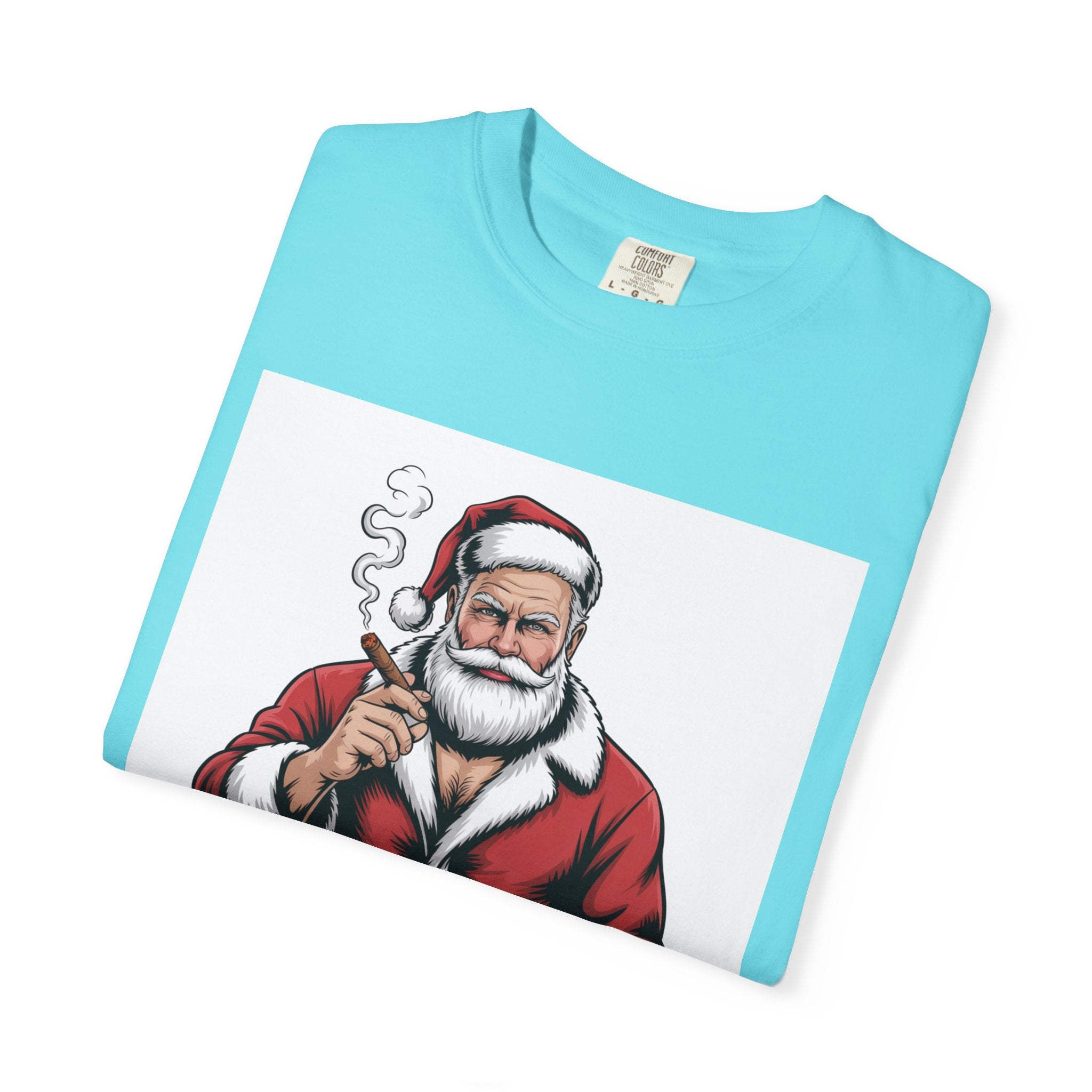 Funny Manly Santa Christmas T-Shirt — Men’s Holiday Tee