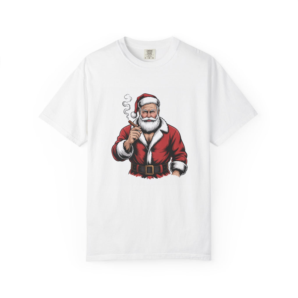 Funny Manly Santa Christmas T-Shirt — Men’s Holiday Tee