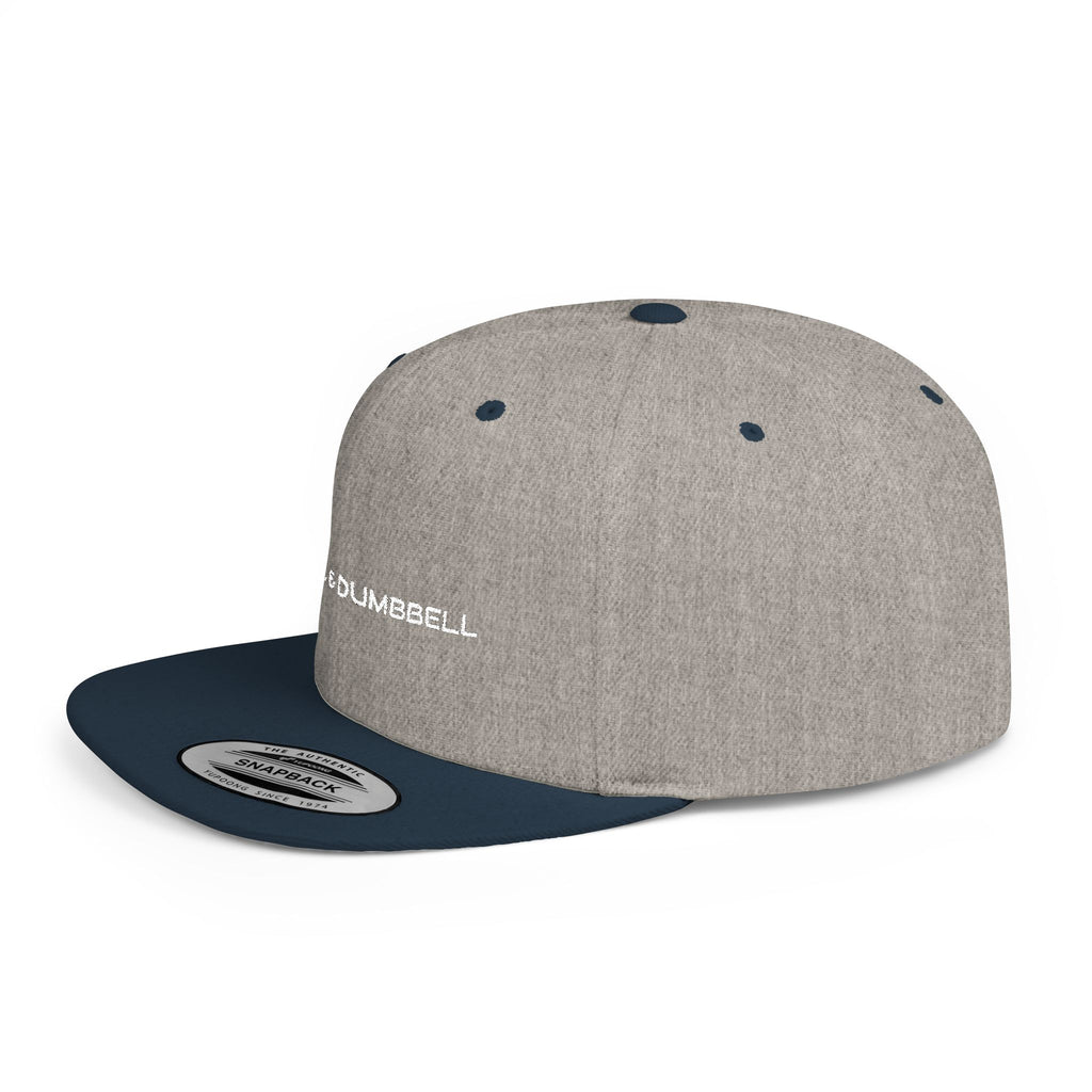 Diesel & Dumbbell Flat Bill Snapback — Men's Stylish Trucker Hat