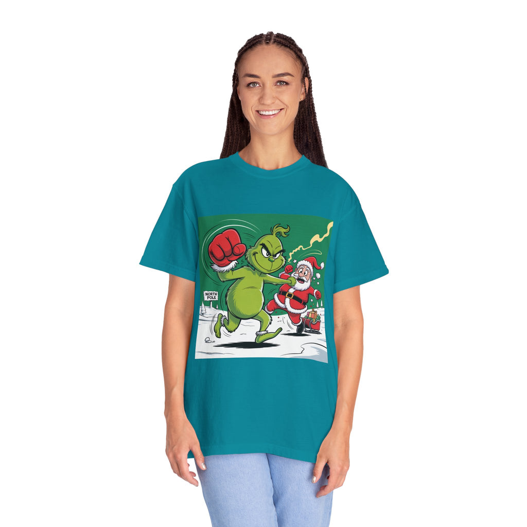 Funny Grinch Santa Christmas T-Shirt — Holiday Gift for Men & Women