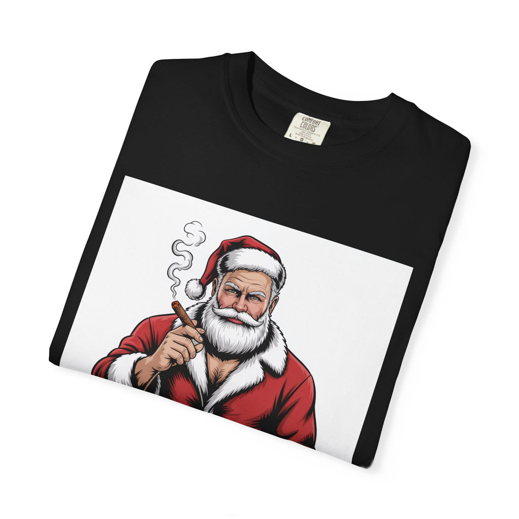 Funny Manly Santa Christmas T-Shirt — Men’s Holiday Tee