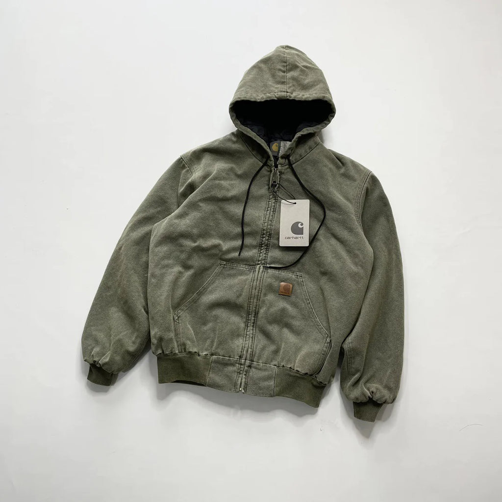 Men’s Distressed Hooded Zip Jacket
