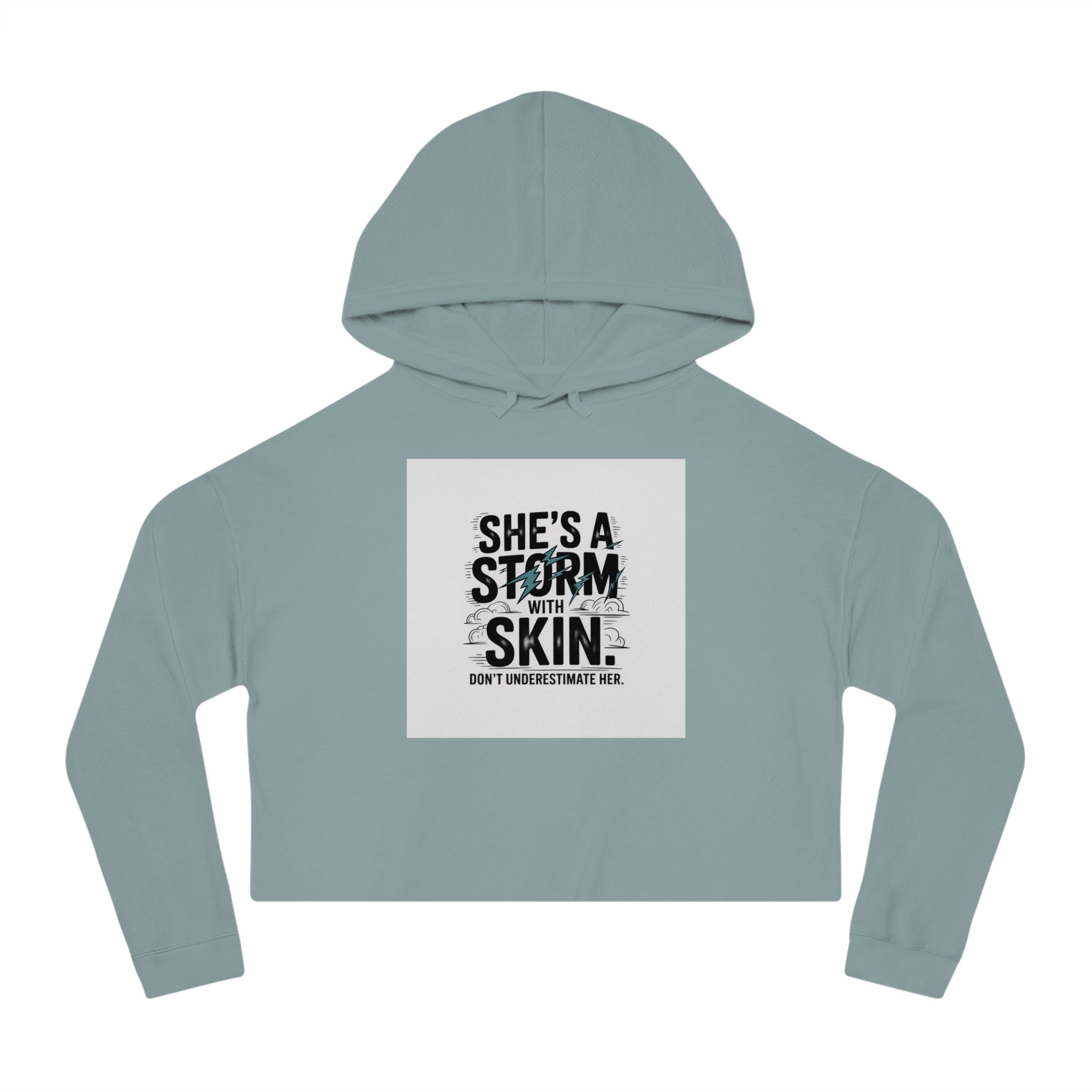 Women’s Cropped Hooded Sweatshirt — Trendy Women’s Fashion Sweater