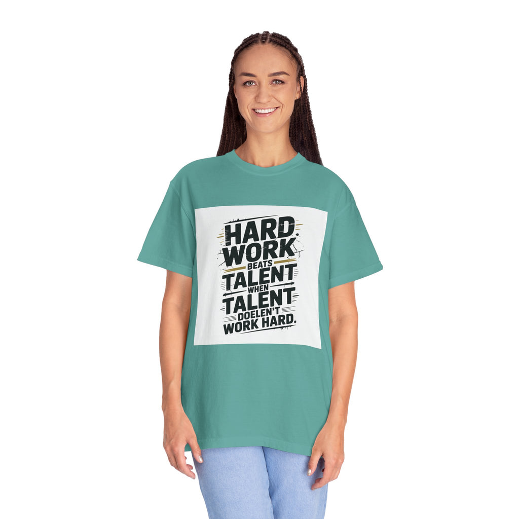 Motivational "Hard Work Beats Talent" T-Shirt