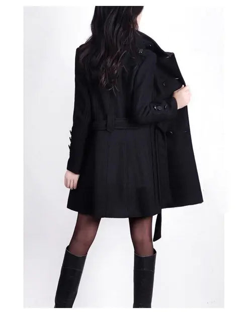Women’s Long Wool Jacket for Winter