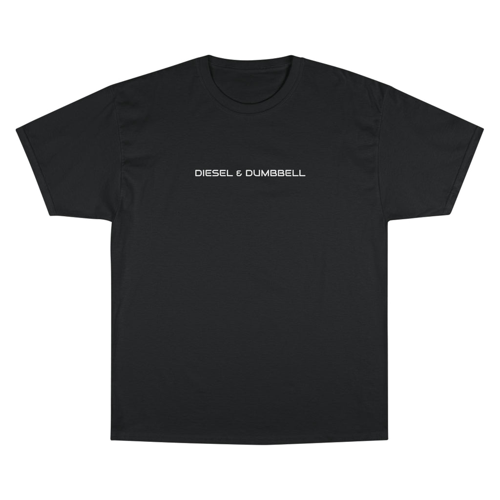 Champion T-Shirt — Diesel & Dumbbell Logo Fitness Tee