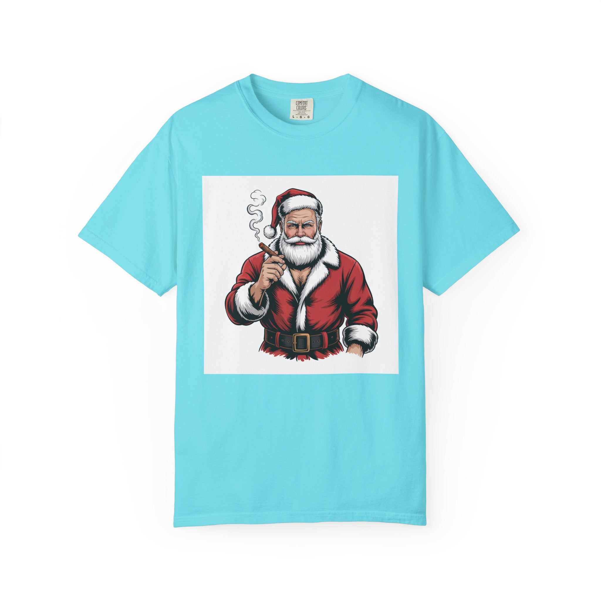 Funny Manly Santa Christmas T-Shirt — Men’s Holiday Tee