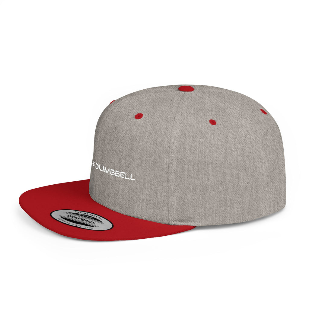 Diesel & Dumbbell Flat Bill Snapback — Men's Stylish Trucker Hat