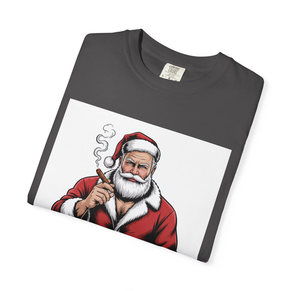 Funny Manly Santa Christmas T-Shirt — Men’s Holiday Tee