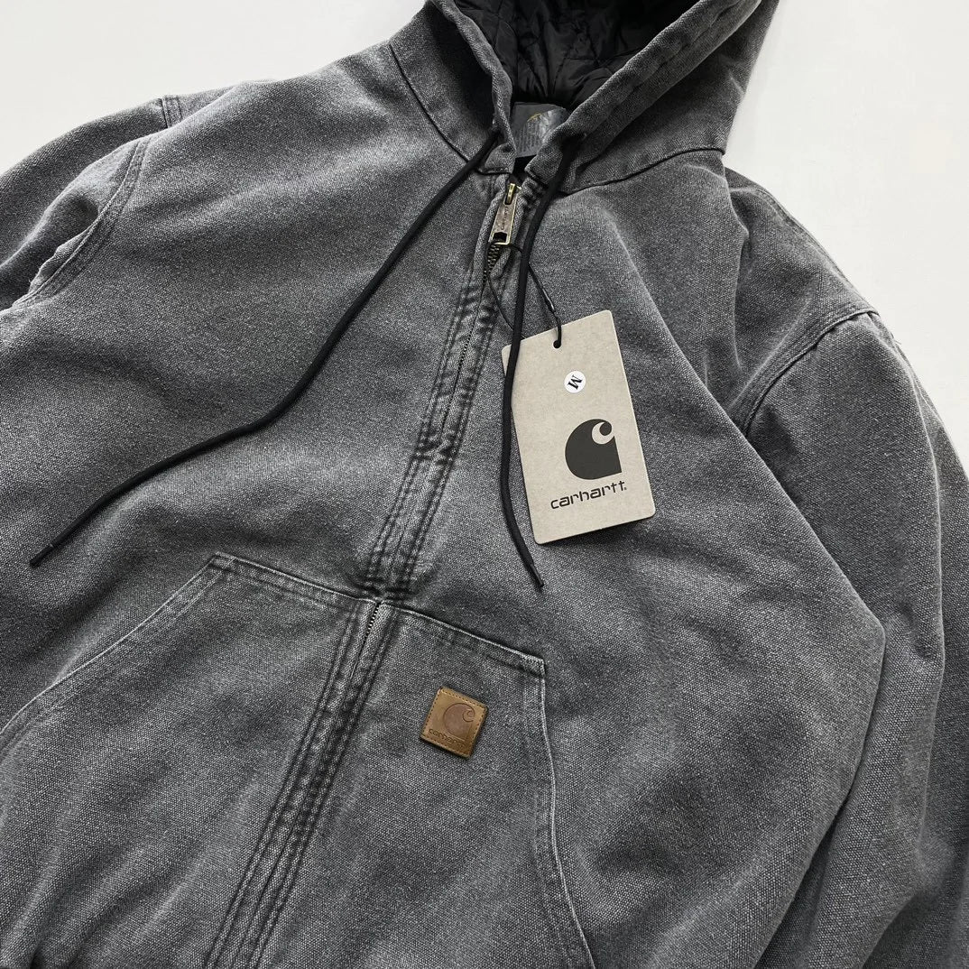 Men’s Distressed Hooded Zip Jacket