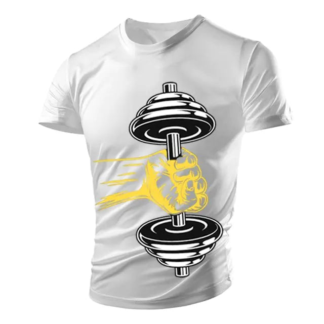 3D Printed Fitness Dumbbells & Polyester Men's T-Shirts