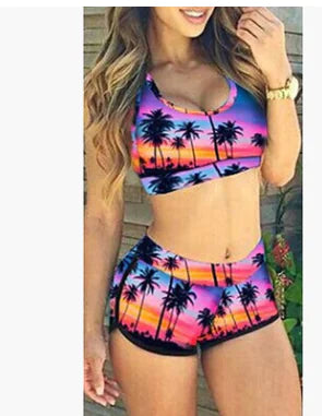 Sexy Printed High-Waisted Women’s Swimsuit