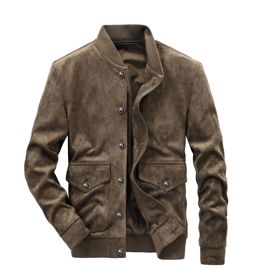Men's Slim-Fit Deerskin Velvet Casual Jacket