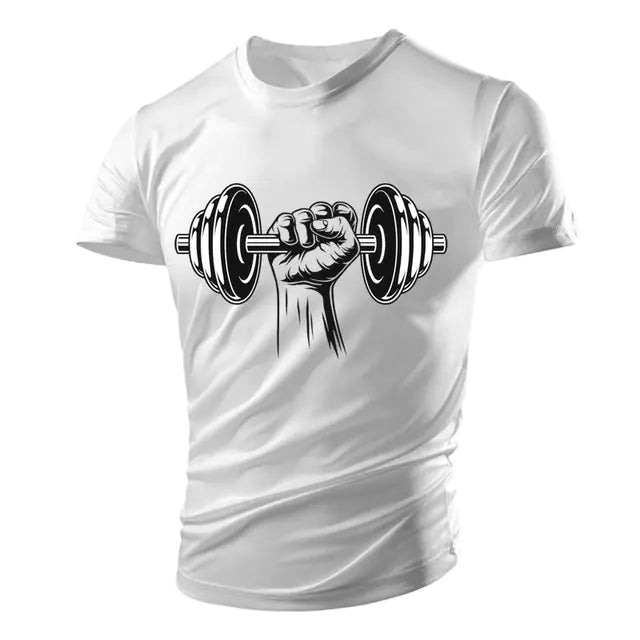 3D Printed Fitness Dumbbells & Polyester Men's T-Shirts