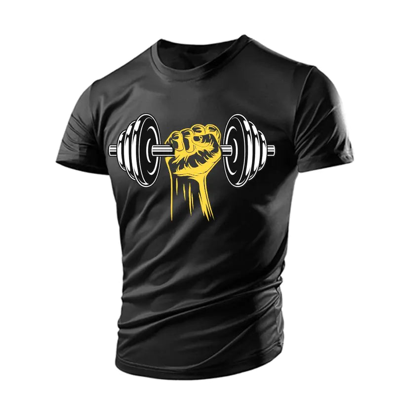 3D Printed Fitness Dumbbells & Polyester Men's T-Shirts