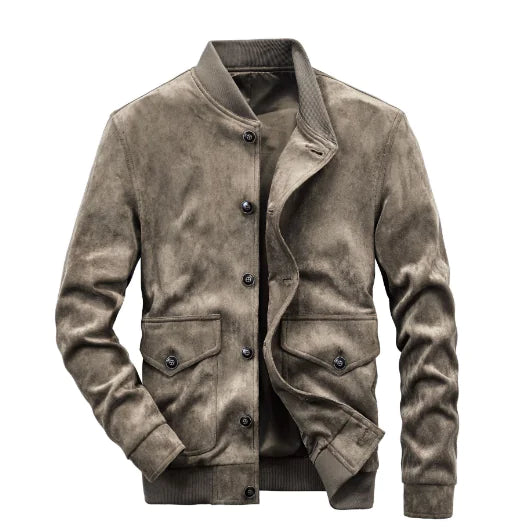 Men's Slim-Fit Deerskin Velvet Casual Jacket